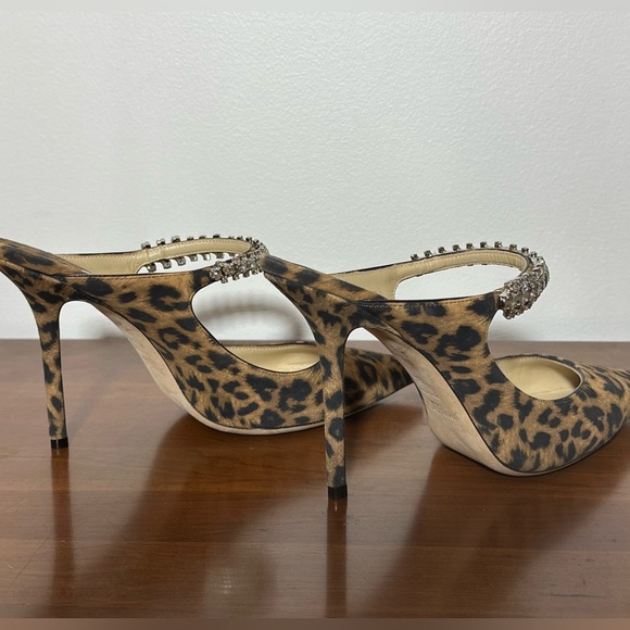 JIMMY CHOO
Women's Bing 100 Embellished Leopard
Print High Heel Mules - Picture 5 of 8